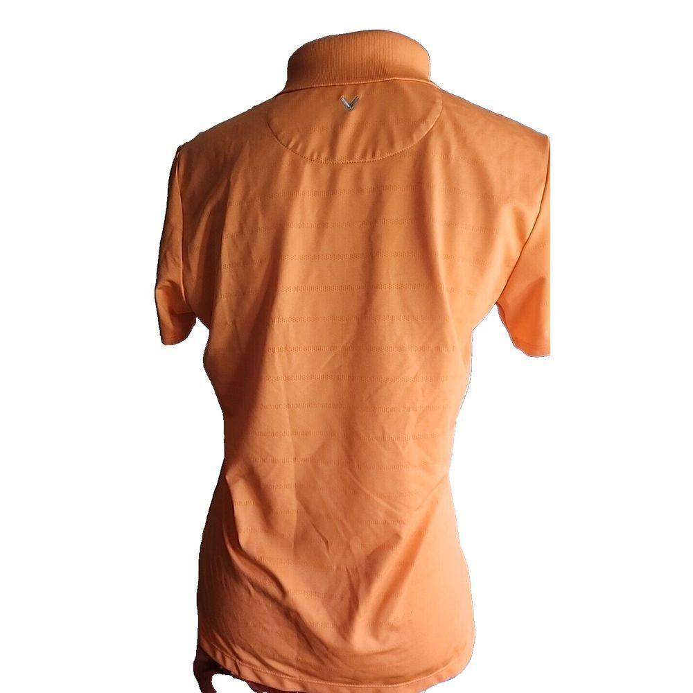 Callaway Convergys Polo Golf Shirt Womens Medium‎ Orange Casual Logo - Picture 2 of 10